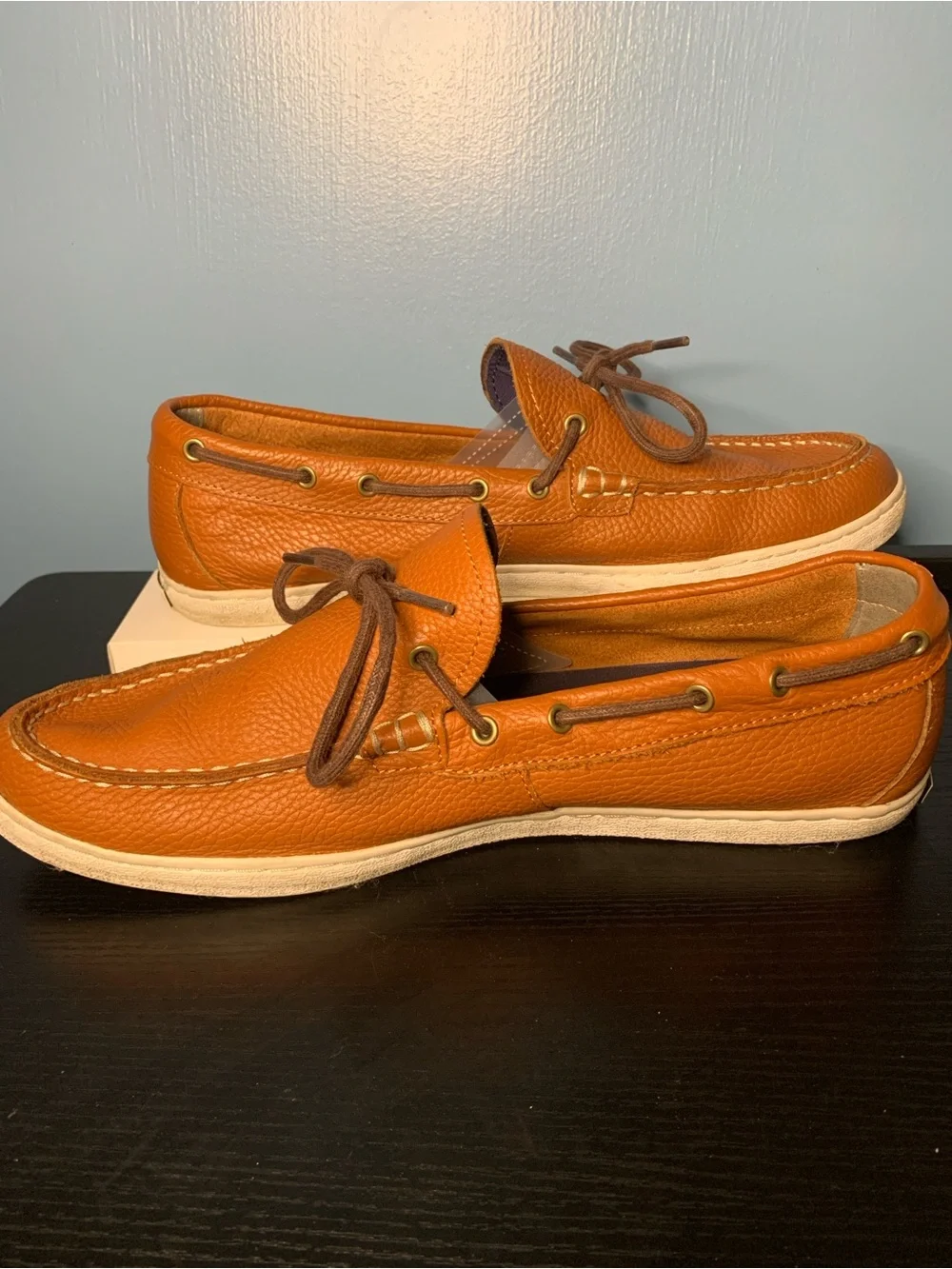 Cole Haan Carmel colored Leather Boat Shoes